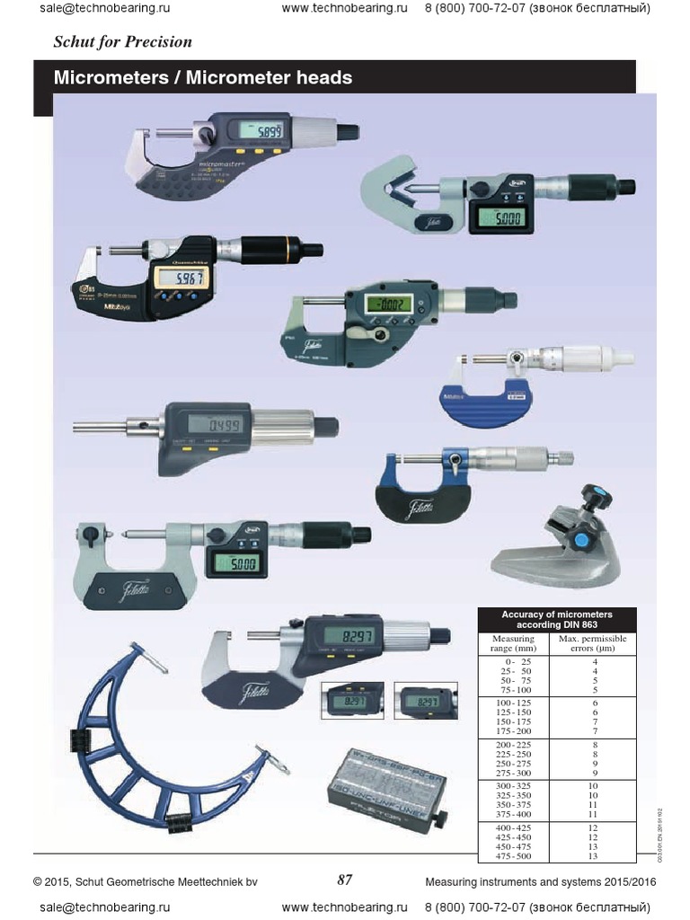 Schut Mikrometry | PDF | Accuracy And Precision | Electrical Engineering