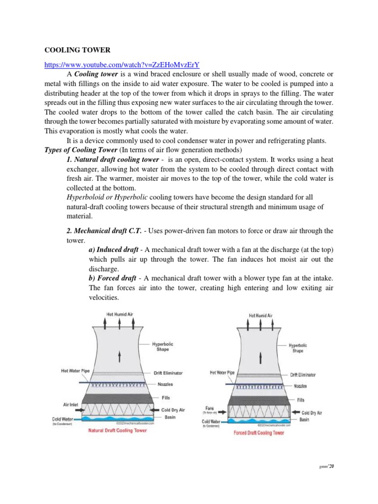 Cooling Tower Design and Efficiency Guide | PDF | Humidity | Chemical ...