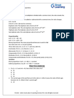 Cheat Sheets - Ratios and Proportions