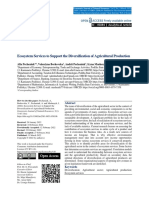 Ecosystem Services To Support The Diversification of Agricultural Production