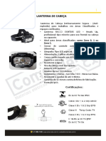 Lanterna de cabeça LED segura para mineração