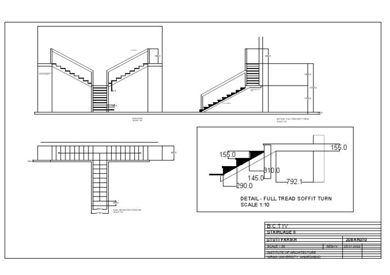 Bifurcated Staircase Design Plan | PDF | Stairs | Transport Infrastructure