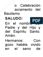 Rito o Celebración Del Sacramento Del Bautismo