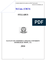 Syllabus: Faculty of Commerce, Osmania University HYDERABAD-500 007., T.S