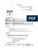 Do Van Son: Bachelor of Science in Mechantronics (Graduated - 2011)