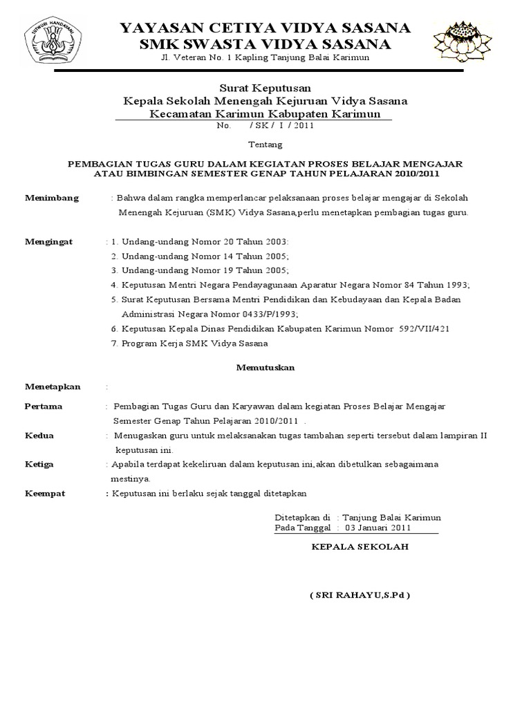 Kepala Surat Smk Kudat Sabah