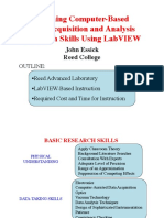 Teaching Computer-Based Data Acquisition and Analysis Research Skills Using Labview