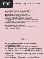 Static Modeling Using Class Diagrams