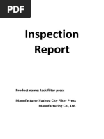 Press Filter Inspection Report