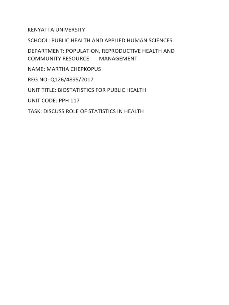Health Statistics | PDF | Social Science | Self-Improvement