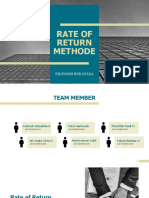 Rate of Return Methode