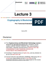 Lecture 3 - Cryptography Blockchain