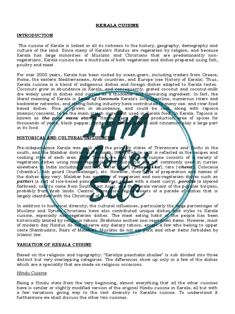 Kerala Cuisine | PDF, image size:768x1024