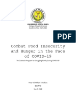 Combat Food Insecurity and Hunger in The Face of COVID-19: College of Health Sciences Academic Year 2021-2022