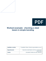 Checking a steel beam in simple bending