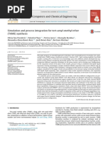 Simulation and process integration for tert-amyl-methyl ether