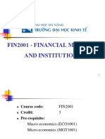 Financial Markets and Institutions Course Overview