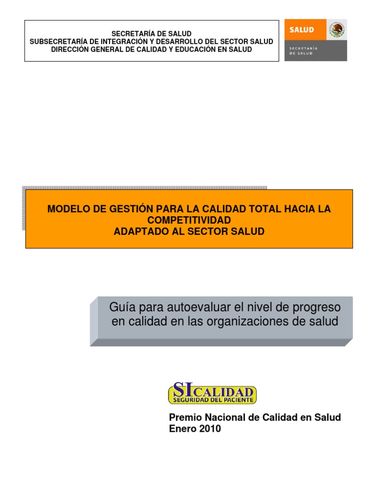 Modelo de Gestión de Calidad en Salud | PDF | Planificación | Calidad ...