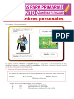 Pronombres personales: clases y accidentes gramaticales