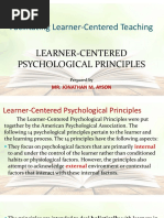 Facilitating Learner-Centered Teaching 02 Learner-Centered Psychological Principles