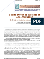 Características y terapia para sobrevivientes de suicidio