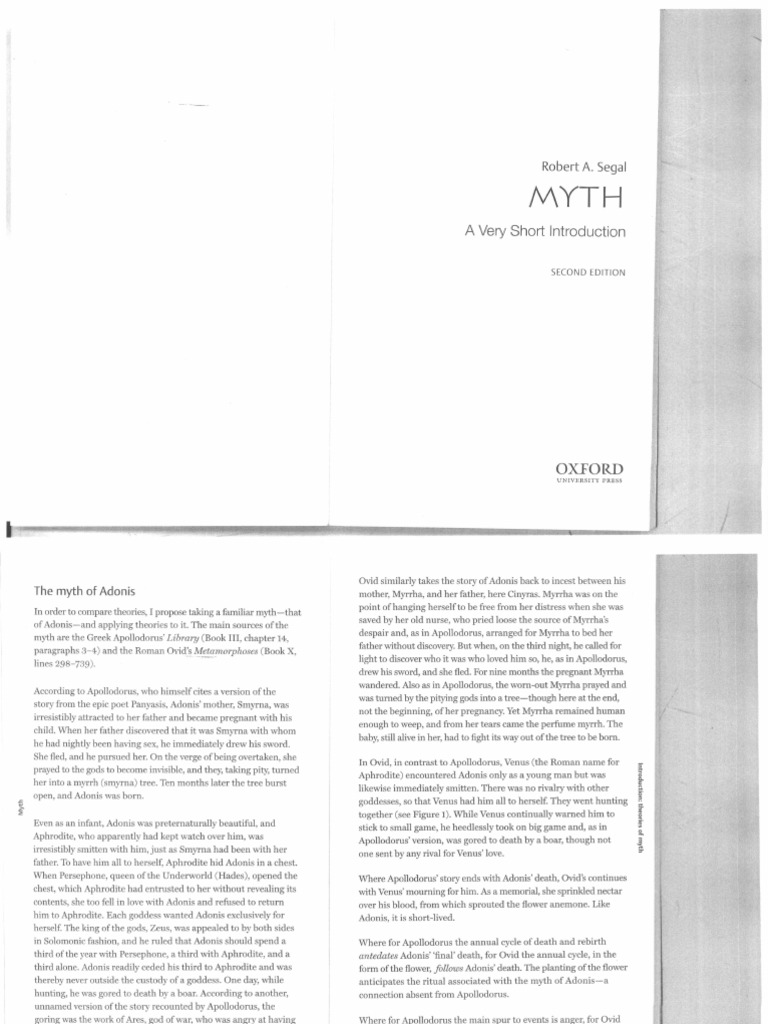 Analyzing the Myth of Adonis | PDF