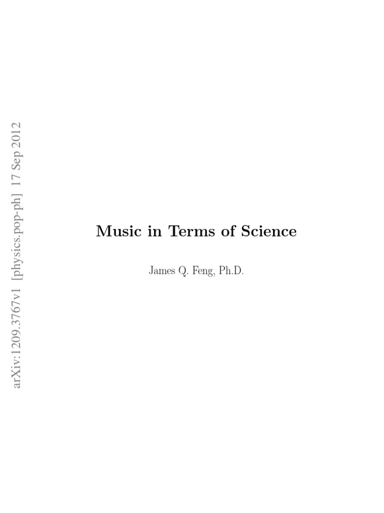 Music in Terms of Science | PDF | Interval (Music) | Scale (Music)
