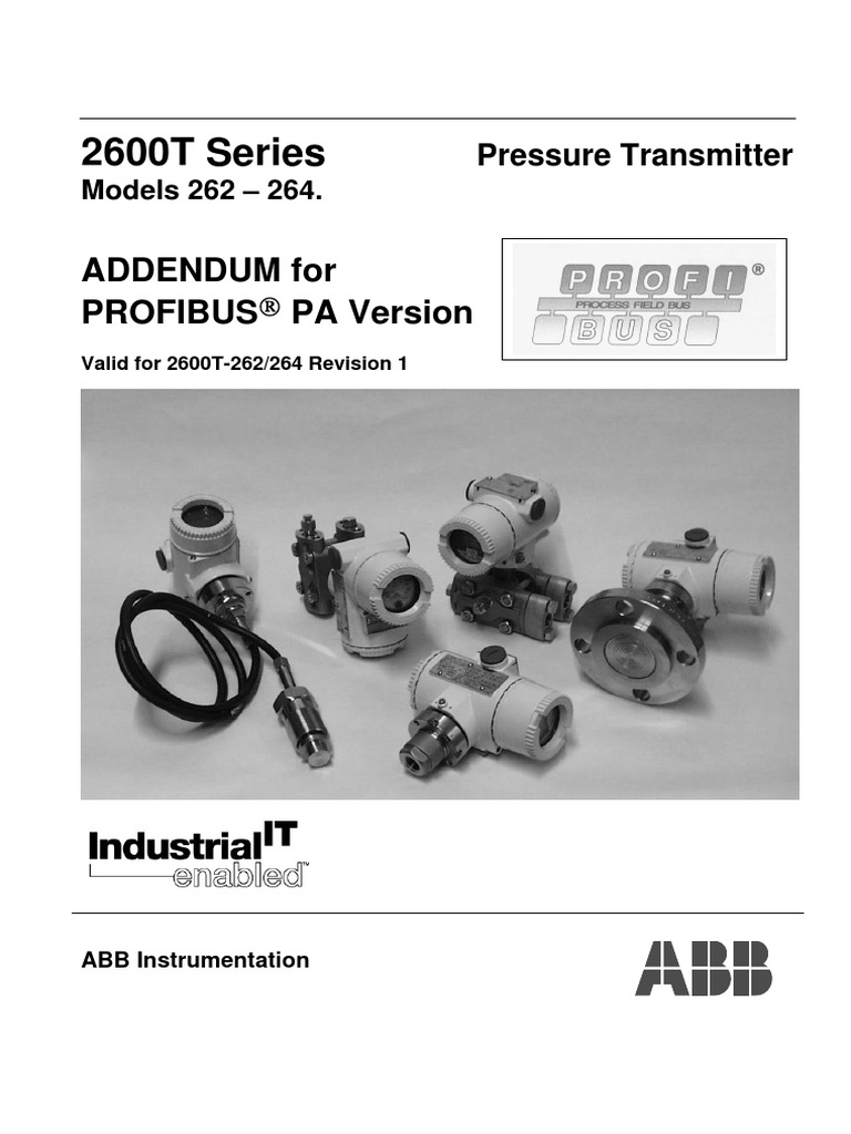 15.ABB ADDENDUM For PROFIBUS PA Version of Pressure Transmitter Series