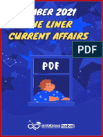 One Liner Current Affairs PDF November 2021 by Ambitious Baba