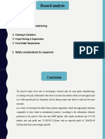 Hazard Analysis: 1. Food Safety in Manufacturing