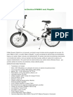 Bicicleta eléctrica plegable DYNAMIC con transmisión por cardán
