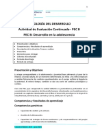 PEC B - Psicología Del Desarrollo - Enunciado - 2021222