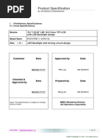 Product Specification: Customer Date Approved by Date