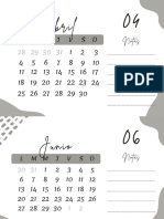 calendario 2023 anual mensual minimalista delicado marron (1)