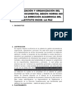 Proyecto de Grado Digitalización y Organización Del Archivo Documental Según Norma Iso 26122 en La Dirección Academica Del Instituto Incos