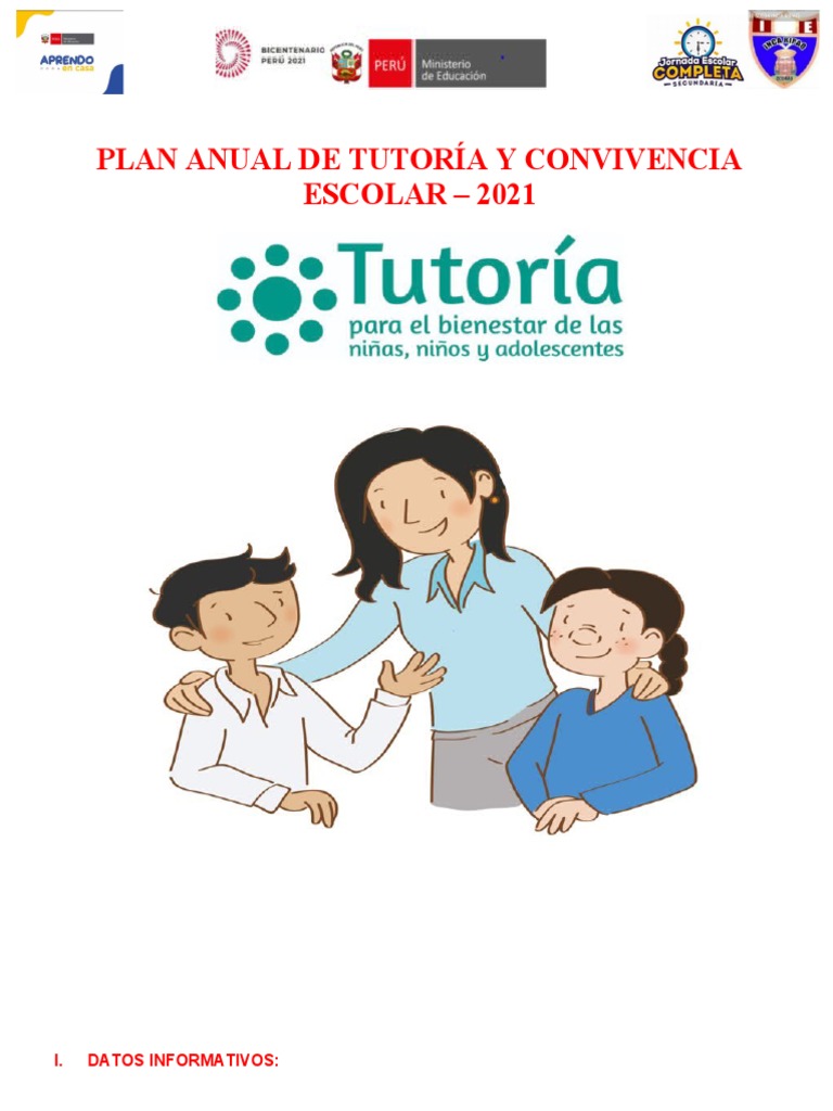 Plan Anual de Tutoría y Convivencia Escolar 5to A | PDF | Desarrollo ...