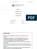 (Assignment Template ʹ English Version) (Cover Page) :