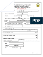 Ghana Revenue Authority: Company Self Assessment Form