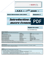 S2 L1 AES CM Introduction À La Macro Économie