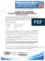 Certificado de Posesión