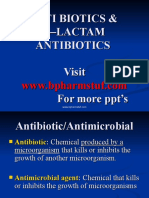 Anti Biotics & Lactam Antibiotics Visit For More Ppt's
