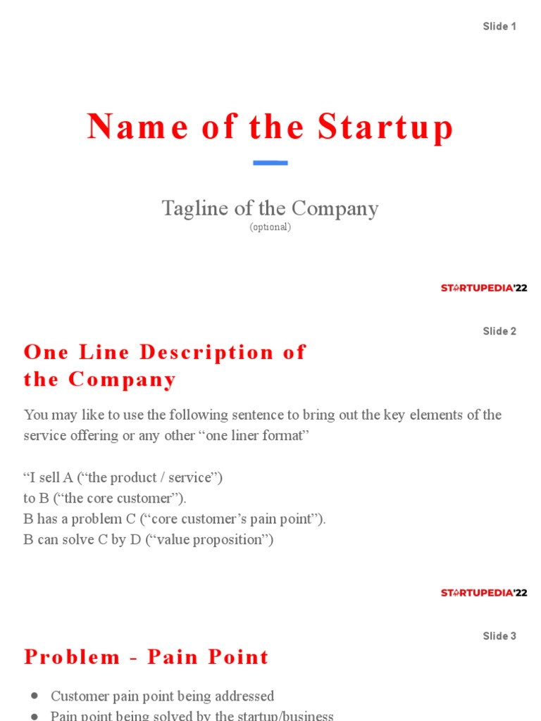 Pitch Deck Template for Startups | PDF | Business | Economies