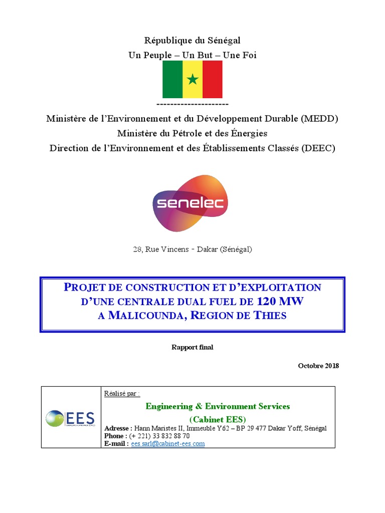 Senegal-Rapport Final Eies Malicounda | PDF | Environnement naturel ...