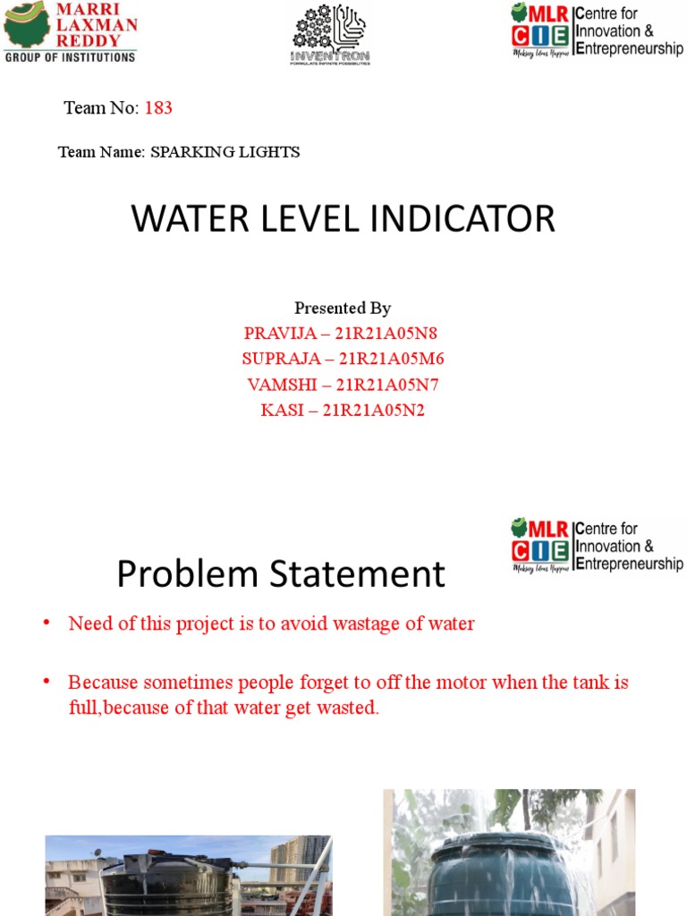 Water Level Indicator | PDF | Internet Of Things | Customer