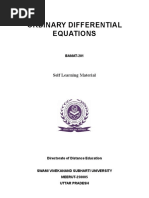 Ordinary Differential Equations - BAMAT-201