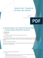 Hubungan Struktural dan Fungsional Pemerintah Pusat dan Daerah