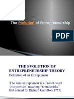 The of Entrepreneurship: Evolution
