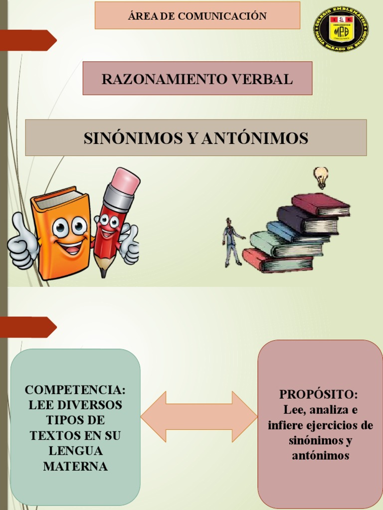 SINÓNIMOS y ANTÓNIMOS CLAVES2022 copia PDF Morfología