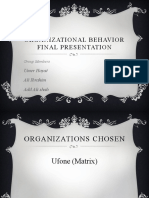 Organizational Behavior Final Presentation: Umer Hayat Ali Ibrahim Adil Ali Shah