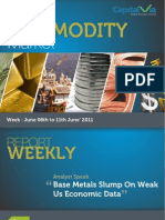 Bullion Commodity Reports for the Week (6th - 10th June '11)